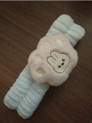 TrendyChic Pati Detaylı Süper Soft Spa Yüz Yıkama Elastik Saç Bandı Makyaj Saç Bandı