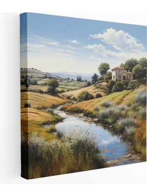 Popcas  Baba Sicilya Kırsalı Kanvas Tablo - Manzara Tablosu Ev Dekorasyonu