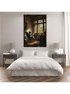 Popcas  Johannes Vermeer Tarzı Duvar Sanatı - Kanvas Tablo Duvar Dekorasyonu