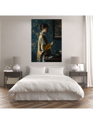 Popcas  Johannes Vermeer Kanvas Tablo - Ev Dekorasyonu Tuval Duvar Sanatı