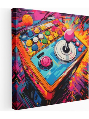 Popcas  Pop Art Joystick Kanvas Tablo