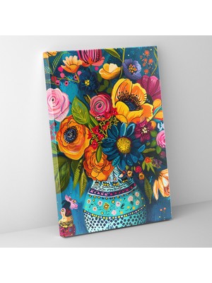 Popcas  Frida Kahlo Tarzı Kanvas Tablo - Ev Dekorasyonu Için Frida Kahlo Tasarımı