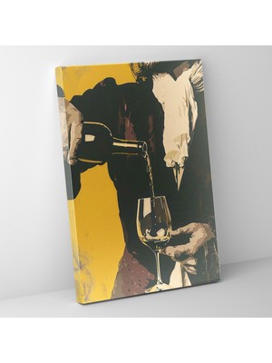 Popcas  Johannes Vermeer Tablosu - Kanvas Tablo Şarap Sanat Dekoru Beyefendi Resmi