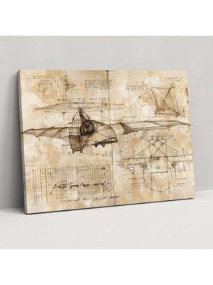 Popcas  Leonardo Da Vinci Kanvas Tablo - Ev Dekorasyonu Için Leonardo Da Vinci Kanvas Tablo