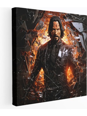 Popcas  John Wick Metal Duvar Sanatı - 3D Metal Sanat Duvar Dekorasyonu Havalı