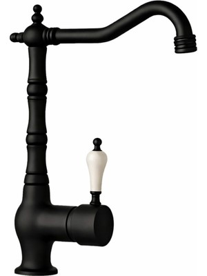 Fulcie Siyah Robot Siyah 4 Lü Set Banyo Lavabo Evye Lüks Eviye-Banyo-Lavabo-Duş Seti