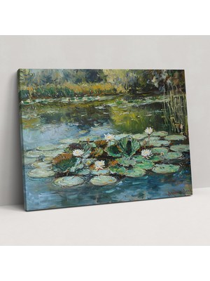 Popcas  Su Zambakları Claude Monet Kanvas Tablo Ev Dekorasyonu
