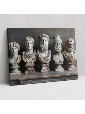 Popcas  Antik Heykeller Duvar Dekorasyonu Klasik Yaklaşım Kanvas Tablo Sanatı