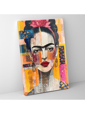 Popcas  Frida Kahlo Tarzı Duvar Sanatı - Kanvas Tablo Frida Kahlo Tarzı Duvar Sanatı