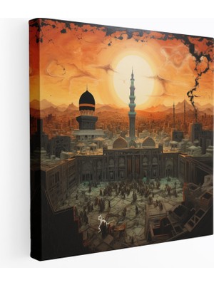 Popcas  Kaabe Kanvas Tablo - Duvar Dekoru Tuval Duvar Süsleme