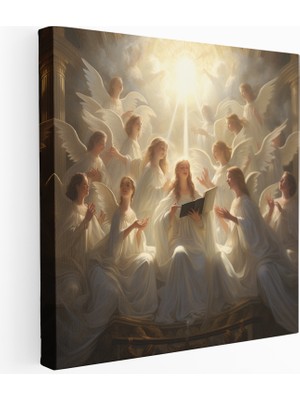 Popcas  Cennet Korosu Rönesans Melek Kanvas Tablo