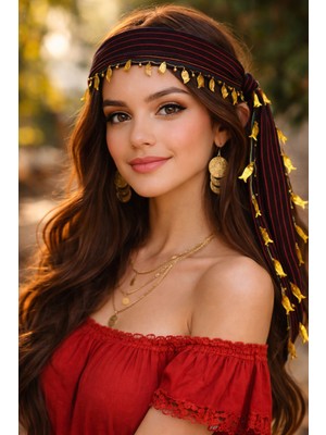 Seymen Bıçakçılık Yöresel El Yapımı Bandana | Geleneksel Desenli Saç Aksesuarı | Çocuk & Yetişkin Uyumlu