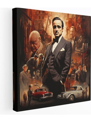 Popcas  Baba Vintage Film Poster Kanvas Duvar Sanatı - Ev Dekorasyonu Retro Tasarım