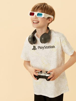 Lc Waikiki Yeni Sezon Bisiklet Yaka Playstation Baskılı Erkek Çocuk Şortlu Pijama Takımı