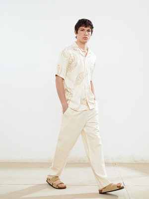 Lc Waikiki Yeni Sezon Rahat Kalıp Keten Görünümlü Erkek Pantolon