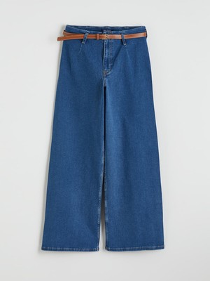 Lc Waikiki Yeni Sezon Beli Kemerli Wideleg Kadın Jean Pantolon