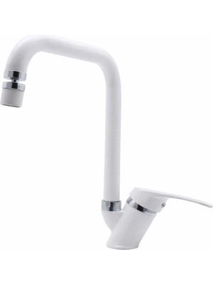 Beyaz Krom Mutfak Evye Bataryası