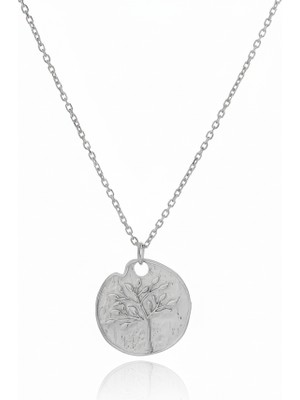 buğrahayalin 925 Ayar Gümüş Ağaç Mühür Kadın Kolye, Hayat Ağacı Kolye, Altın Kaplama ve Rose Gold,minimalist ve Şık Tasarımlar,