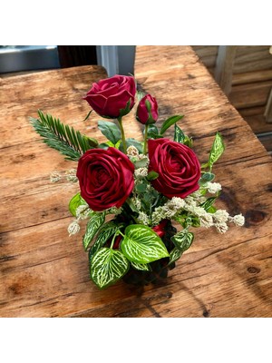 Sedosh Home Vision Sevgililer Günü Kırmızı Sonsuzluk Gülü Aranjmanı 25X25XH30CM