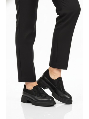 Pierre Cardin Siyah Taş Işlemeli Hafif Kadın Casual Ayakkabı PC-55216 Z