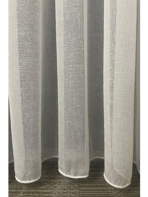 Cortibo Foldet Keten 1'e 3 Sık Pileli Tül Perde Ekru