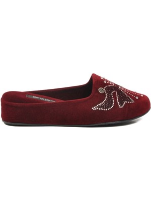 Pierre Cardin Bordo Tekstil Hafif Önü Kapalı Kadın Ev Terliği PC-55370 Z