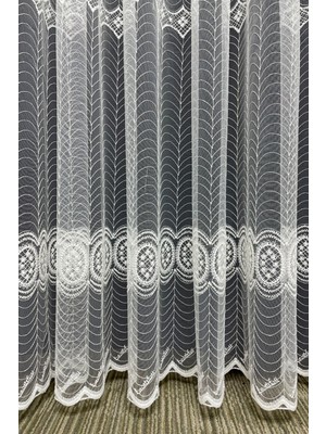 Cortibo Eko 8051 Desenli Tül Perde - Pilesiz