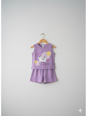 Efemkids 3-14 Ay Kız Bebek Şortlu Takım 2 Li Esnek Rahat Kalıplı