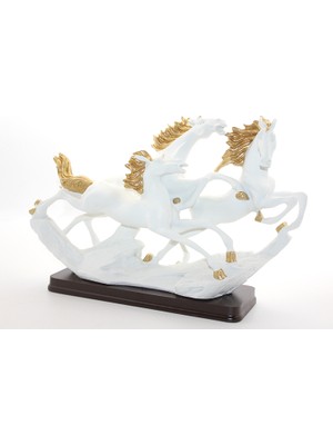 Lowell Home Ieg Polyester 3'lü Şahlanmış At Figürü  LWLHMRS-İEG4256