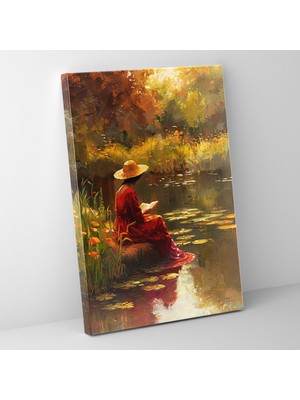 Popcas  Johannes Vermeer Tarzı Duvar Sanatı - Duvar Dekorasyonu Kanvas Tablo Ev Dekorasyonu