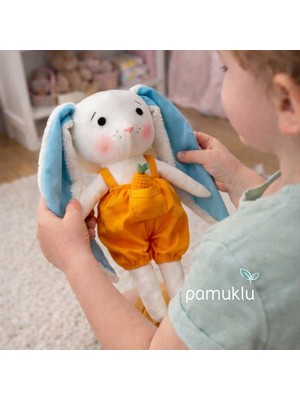 Capella Toys Oyuncak Bebek El Yapımı %100 Pamuk Bez Bebek Tavşan Tafi Hediye Kutulu