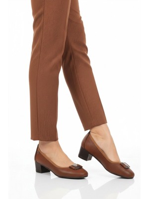 Pierre Cardin Taba Kadın Kısa Topuklu Ayakkabı PC-54940 Z