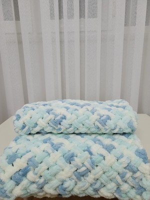 Gift And Flowers Puffy El Örgüsü Bebek Battaniyesi El Örgüsü El Emeği