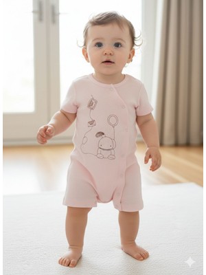 Efemkids 3/9  Ay Bebek Tulum Kısa Rahat Esnek Yenidoğan Bebek Tulum