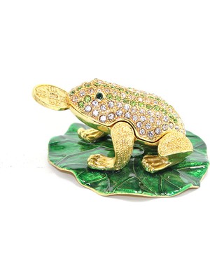 Lowell Home Ieg Swarovski Taşlı Tekli Kurbağa Model 2  LWLHMRS-İEG4256