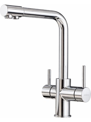 Primeflow Pro Üç Yollu Arıtmalı Premium Mutfak Eviye Bataryası Musluğu