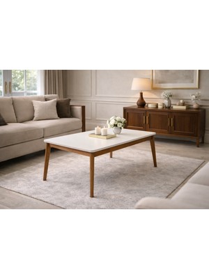 Furax Orta Sehpa Otantik Krem Ceviz