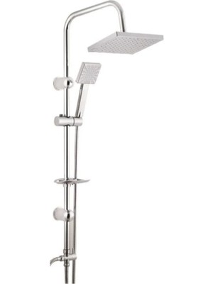 Fulcie Armatür Krom Kare Robot Duş Seti Yağmurlama ve Normal El Duş Başlığı