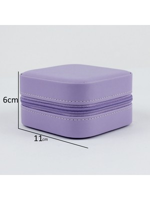 Luseda Lila Renk Taşınabilir Mini Çoklu Takı Organizeri