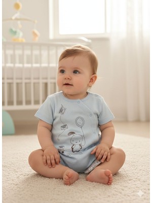 Efemkids 3/9  Ay Bebek Tulum Kısa Rahat Esnek Yenidoğan Bebek Tulum