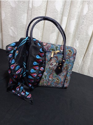 Öykücanbu Otantik Etnik Desenli Terme Kumaş Kadın Omuz Çantası