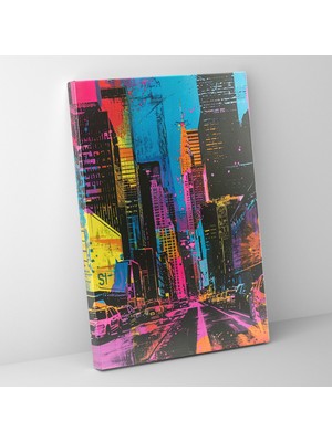 Popcas  Şehir Manzarası Andy Warhol Kanvas Tablo Dekoratif Tablo / Duvar Sanatı