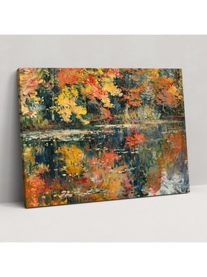 Popcas  Claude Monet Sonbahar Gölü Kanvas Tablo Duvar Sanatı