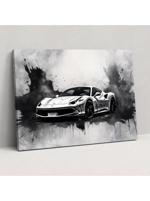 Popcas  Ferrari Duvar Sanatı - Ferrari Duvar Dekorasyonu Kanvas Tablo Duvar Sanatı