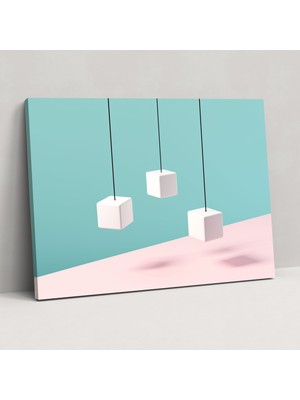 Popcas  Renkli Doğa Manzarası Kanvas Tablo - Büyük Boyut