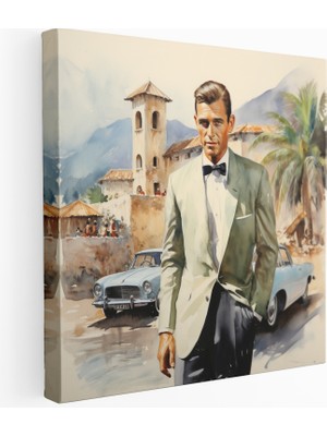 Popcas  Huzur Veren Bağ Watercolor Kanvas Tablo