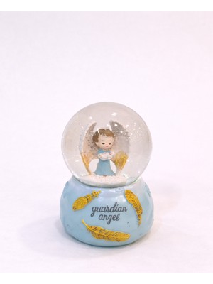Zeflazerhediyelik Kişiye Özel Koruyucu Melek Kar Küresi – Manevi Hediyelik Biblo (Orta Boy)