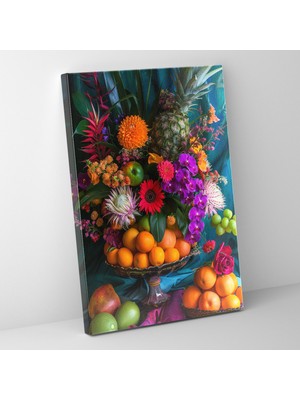 Popcas  Frida Kahlo Tarzı Kanvas Tablo - Duvar Sanatı Frida Kahlo Tarzı