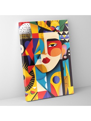 Popcas  Frida Kahlo Tarzı Kanvas Tablo - Frida Kahlo Kanvas Duvar Dekorasyonu