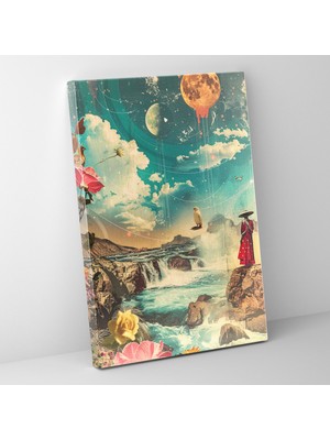 Popcas  Frida Kahlo Tarzı Kanvas Tablo - Duvar Dekorasyonu Için Frida Kahlo Kanvas Sanatı